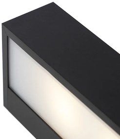 Lampa de perete de design dreptunghiulara neagra 35 cm - Houx