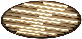 Plafoniera LED metal negru cu lemn Equalise