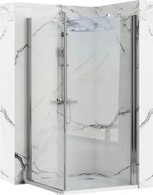 Cabina de dus patrata Rea Maxim cu usa batanta 90x90 crom stanga