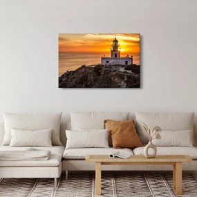 Tablou cu far în apus de soare (90x60 cm)