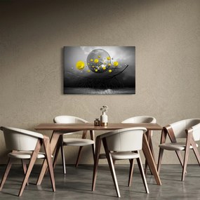 Tabloul - bile abstracte galbene (90x60 cm)