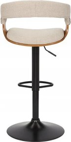 Scaun de bar pivotant Manhattan frasin/ bej