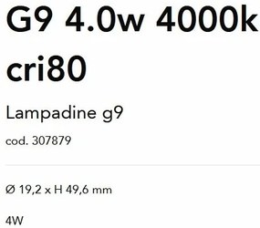 Bec LED, G9 4W 4000k cri80