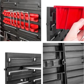 Panou pentru unelte 156x78cm 40 cutii și suporturi