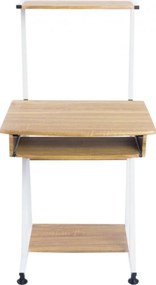 Birou pentru copii Novokids™ Shelf Computer desk, Cadru metalic, Cu raft depozitare si tavita retractabila pentru tastatura, Dimensiuni 60x50x117 cm,