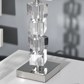 HOMCOM Lampă de Masă Modernă cu Cristale Pivotante, Iluminat Eleganta pentru Noptieră sau Birou, Cuplare E14 | Aosom Romania