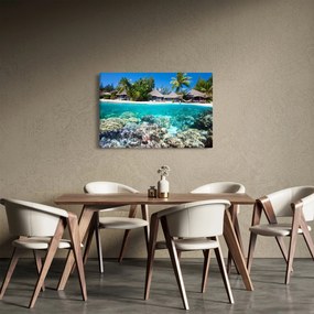 Tablou cu plaja pe insulă tropicală (90x60 cm)