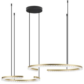 Lustra circulara aluminiu auriu GREAMY D-93cm