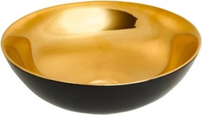 Lavoar pe blat Invena Tinos rotund 40 cm negru - auriu lucios