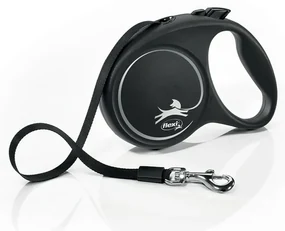 Flexi Lesă auto-înfășurabilă Black Design M, 5 m,25 kg