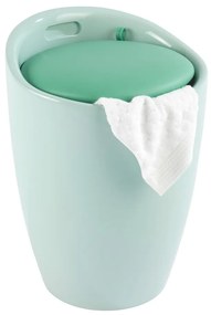 Coș de rufe taburet Wenko Candy, mentă, 20 l