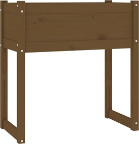 vidaXL Jardinieră, maro miere, 78x40x81 cm, lemn masiv de pin