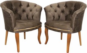 Fotoliu Milano maro, picioare lemn