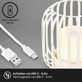 Lampă LED reîncărcabilă dimabilă de masă Brilo LED/2W/5V IP44 alb