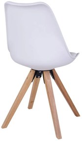 Bergen scaun de luat masa ecobleather alb