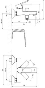 Ravak X070485 - Baterie de cadă SOLAR, crom lucios
