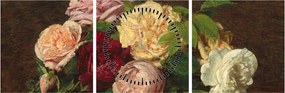 Tablou - Henri Fantin-Latour, Roses de Nice on a Table, reproducere (cu ceas) (90x30 cm)