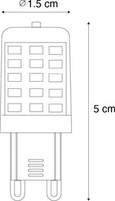 Set de 5 becuri LED G9 reglabile în 3 trepte opal 3W 250lm 2700K