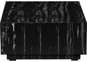 Măsuță de cafea neagră cu aspect de marmură 100x100 cm Vito - Støraa