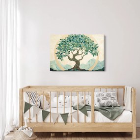Tablou – Mozaic elegant cu arbore (90x60 cm)