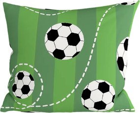 Fata de perna din policoton FOOTBALL TIME POLY 45x45 cm, verde