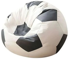Fotoliu puf Futbalocu (Negru + alb). 1127396