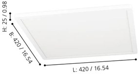 Plafonieră LED RGBW dimabilă ROVITO-Z LED/16,5W/230V alb Eglo 900089