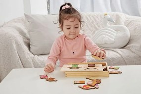 Puzzle din Lemn Teddies - Garderoba pentru fete/baieți