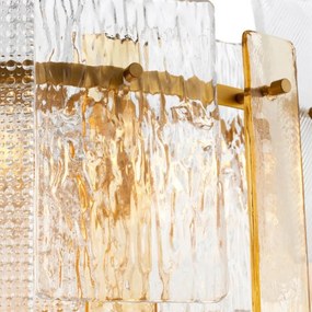 Candelabru design LUX, Sticla Texturata, Cassiano
