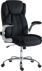 HOMCOM Scaun de birou ergonomic cu spătar înalt brațe rabatabile șezut cu arcuri înălțime reglabilă Negru | Aosom Romania