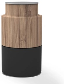 Rasnita pentru sare sau piper Trebonn Woody 1924202, Mecanism ceramic, Bambus, Negru