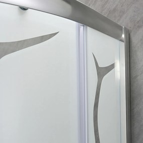 Cabină de duș curbată Spirit BAMBOO 80x80x180cm, fără cădiță de duș