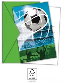 Fotbal Soccer Fans invitație de petrecere 6 buc FSC
