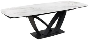 Masa Extensibila cu Blat Ceramic, Alb, PAPILLON 180-220-260cm