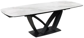 Masa Extensibila cu Blat Ceramic, Alb, PAPILLON 180-220-260cm