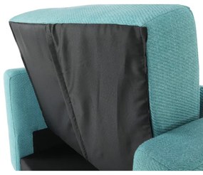 Fotoliu extensibil Culoare Turcoaz / Nuc , ARKADIA