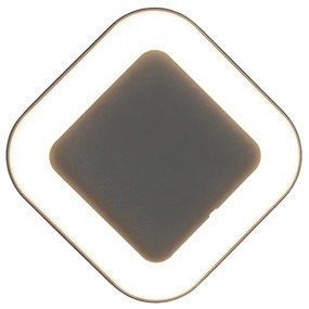 Lampă de perete și plafon gri pătrat IP54 - Ariel