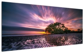 Tablou copacului pe plajă (120x50 cm), în 40 de alte dimensiuni noi