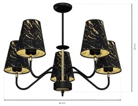 Lustră pe tijă HERMES 5xE27/60W/230V