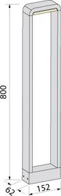 BRILAGI - LED Lampă de exterior BARI LED/10W/230V 4000K IP65 80 cm antracit