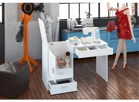 Masă multifuncţională/masă pentru croitori, alb, TAILOR