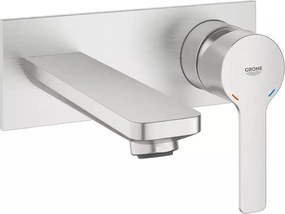 Baterie lavoar incastrata Grohe Lineare marimea M crom periat Supersteel fara corp ingropat