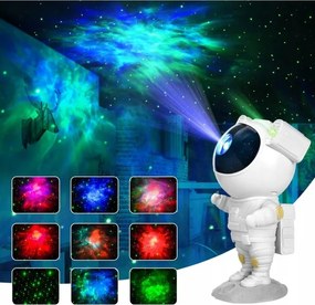 Proiector RGB LED în formă de astronaut, 5W/5V, cu telecomandă