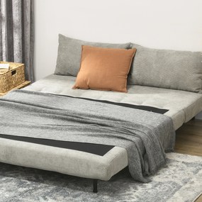 HOMCOM Canapea Extensibila cu 2 Locuri, Gri | Aosom Romania