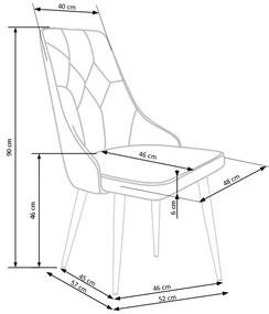 Scaun de bucaterie Marien, gri/negru