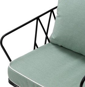 Scaun design LUX pentru exterior, Tesatura, Metal, Clifton blaise light blue