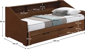 Patul extensibil, nuc, MONETA