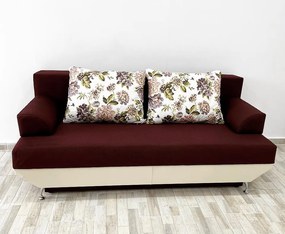 Canapea Andreea FB, culoare visiniu / crem, 190 x 90 cm