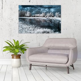 Tablou - Peisaj înghețat (90x60 cm)
