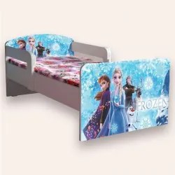 Pat Pentru Fete Frozen Together Mare 2-12 Ani Pentru Saltele 160x80 Cu Manere Cu Saltea Inclusa Cmg48226858172756